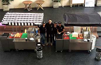 Carrito de comida para matrimonio, fiesta o evento